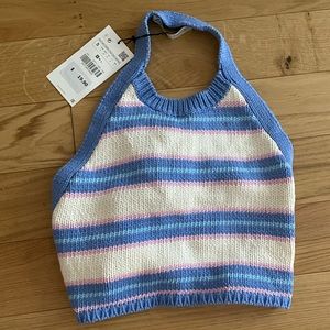 NWT: Zara Knit Halter Crop Top